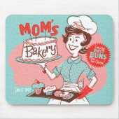 Mam's Bakery Retro Moederdag Mousepad Muismat (Voorkant)
