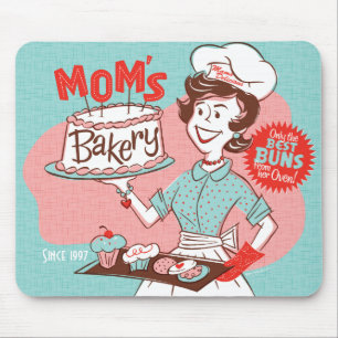 Mam's Bakery Retro Moederdag Mousepad Muismat