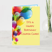 Mam's Birthday Coupon Card Kaart (Voorkant)