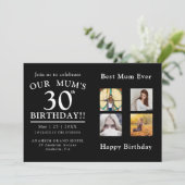 Mam's Birthday Party Photo Collage Kaart (Staand voorkant)