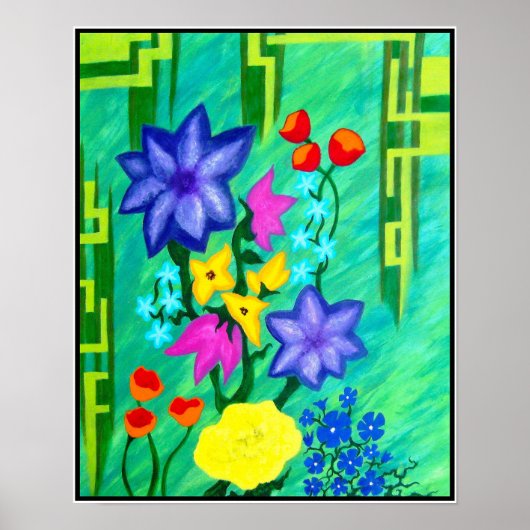 Mam's bloemen poster (Voorkant)