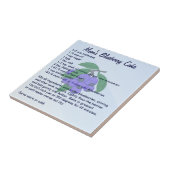 Mam's Blueberry Cake Tegeltje (Zijkant)