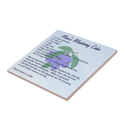 Mam's Blueberry Cake Tegeltje (Zijkant)