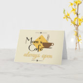Mam's cafe altijd open kaart (Gele Bloem)