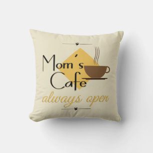 Mam's cafe altijd open kussen