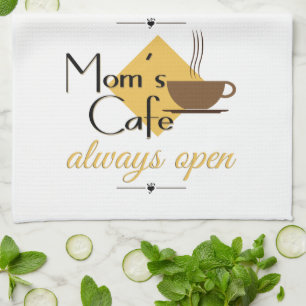 Mam's cafe altijd open theedoek