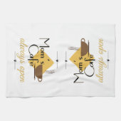 Mam's cafe altijd open theedoek (Horizontaal)