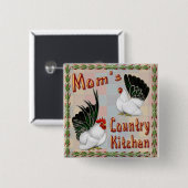Mam's Country Kitchen Vierkante Button 5,1 Cm (Voorkant /achterkant)