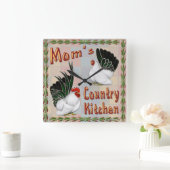 Mam's Country Kitchen Vierkante Klok (Huis)
