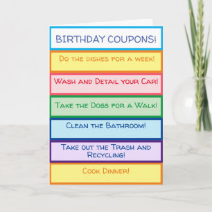 Mam's Coupon Birthday Card Kaart