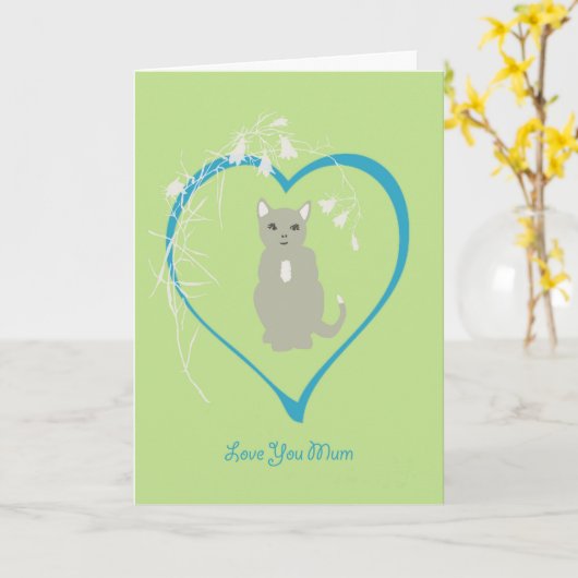 Mam's Day Kaart uit Cat (Gele Bloem)