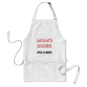 Mam's Diner, 24 UUR OPEN Standaard Schort