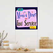 Mam's Diner en Taxi Funny Retro Art Poster (Keuken)