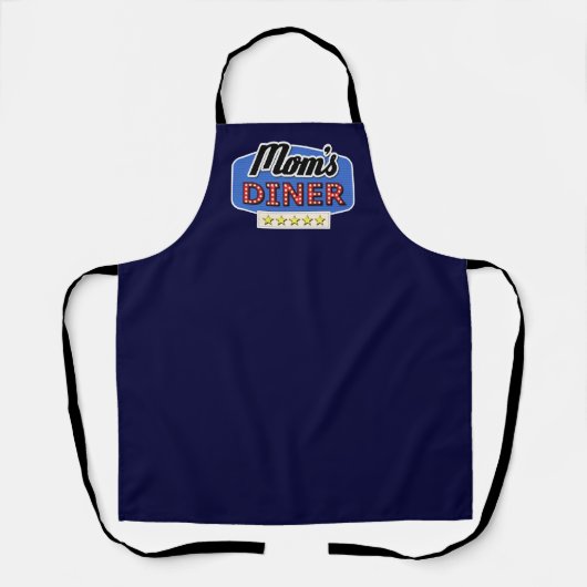 Mam's Diner - Fun Ma Life Home Cook's Apron Schort (Voorkant)