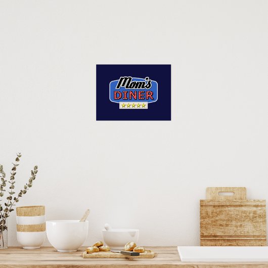 Mam's Diner - Fun Mam Life Kitchen Wall Art Poster (Keuken)