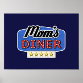 Mam's Diner - Fun Mam Life Kitchen Wall Art Poster (Voorkant)