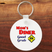 Mam's Diner Good Grub Retro Restaurant Sleutelhanger (Voorkant)
