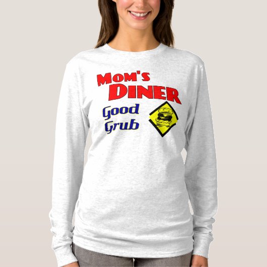 Mam's Diner Good Grub Retro Restaurant T-shirt (Voorkant)