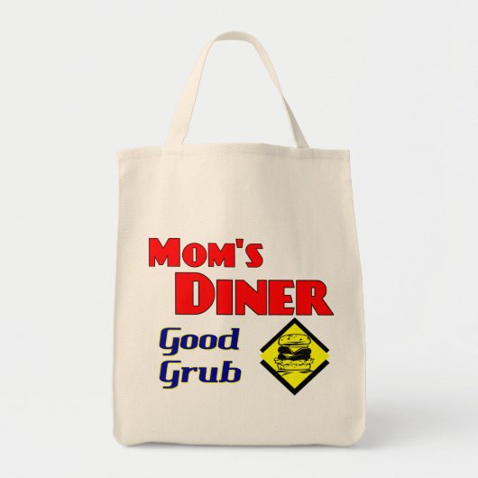 Mam's Diner Good Grub Retro Restaurant Tote Bag (Voorkant)