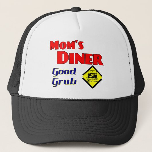 Mam's Diner Good Grub Retro Restaurant Trucker Pet (Voorkant)