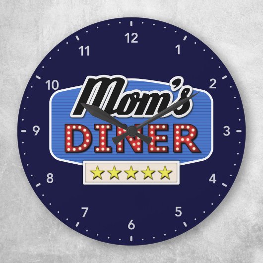 Mam's Diner - Keukenwandklok Grote Klok