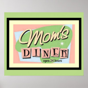 Mam's Diner Nostalgic Poster 16 x 20