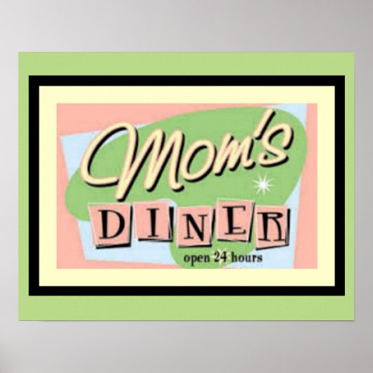 Mam's Diner Nostalgic Poster 16 x 20 (Voorkant)