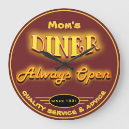 Mam's Diner of een andere naam Burgundy Neon Kijk  Grote Klok