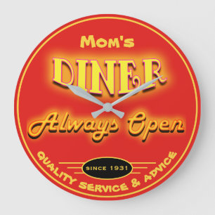 Mam's Diner of een andere naam die neon Kijk Red z Grote Klok