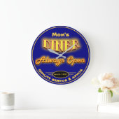 Mam's diner of een andere naam neon Kijk Navy Blue Grote Klok (Huis)
