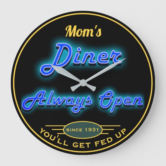 Mam's diner of een willekeurige naam Altijd open n Grote Klok (Voorkant)