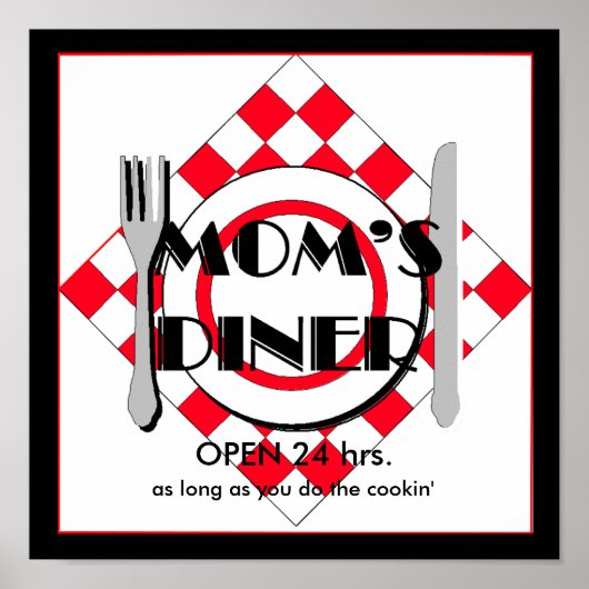 Mam's Diner. Poster (Voorkant)