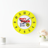 Mam's Diner Retro Yellow Kitchen Clock Grote Klok (Huis)