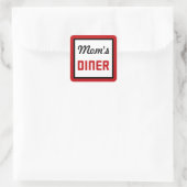 Mam's Diner Vierkante Sticker (Tas)