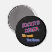 Mam's Diner We hebben je laten horen Funny Neon Magneet (Voorkant / Achterkant)