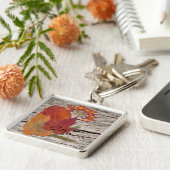 Mam's Dried Autumn Leaves en Flowers Sleutelhanger (Zijkant)