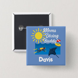 Mams duikmaat ontwerp - vierkante magneetknop button 5,1 cm