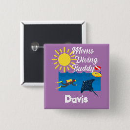 Mams duikmaat ontwerp - vierkante magneetknop button 5,1 cm