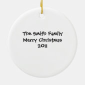 Mam's eerste kerstversiering - Gepersonaliseerd Keramisch Ornament (Achterkant)