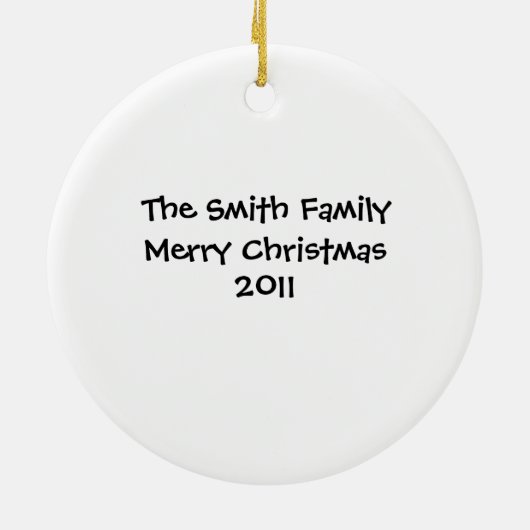 Mam's eerste kerstversiering - Gepersonaliseerd Keramisch Ornament (Achterkant)