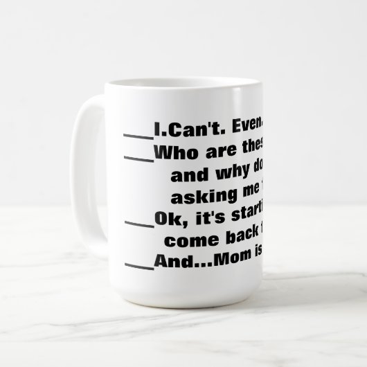 Mam's eerste kop koffie (Voorkant links)