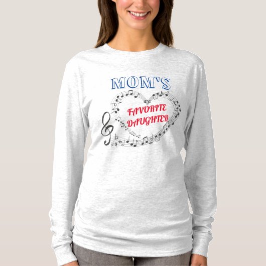 Mam's favoriete dochter t-shirt (Voorkant)