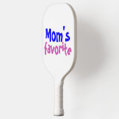 "Mam's favoriete" grappige citaat met blauwe roze  Pickleball Paddle (Links)