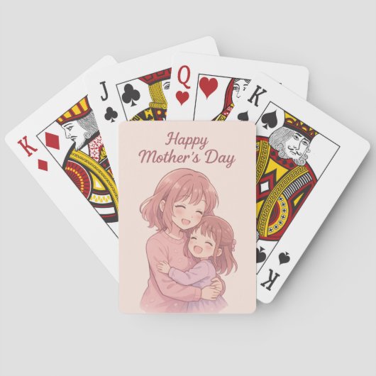 Mam's favoriete kleurenkaart pokerkaarten (Achterkant)