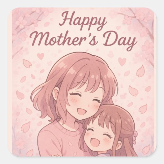 Mam's favoriete kleurenkaart vierkante sticker (Voorkant)