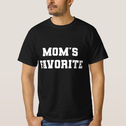 Mams Favoriete Varsity T-shirt (Voorkant)