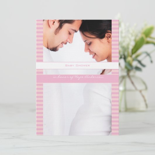 Mam's foto Baby Girl Shower kont Kaart (Staand voorkant)