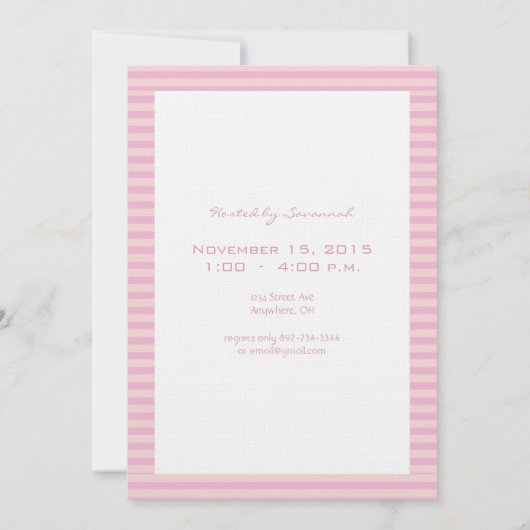 Mam's foto Baby Girl Shower kont Kaart (Achterkant)