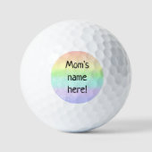 Mam's gepersonaliseerde regenboog Golf Balls Golfballen (Voorkant)