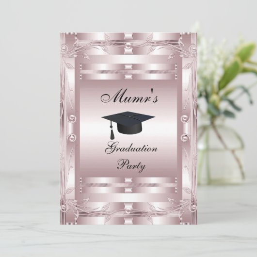 Mam's Graduation Party Formele Uitnodiging (Staand voorkant)